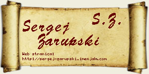 Sergej Zarupski vizit kartica